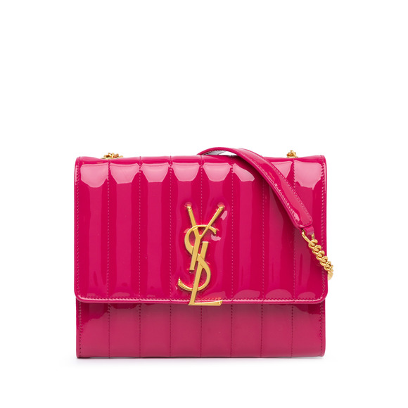 Pre-Loved Saint Laurent Medium Patent Vicky Crossbody - Picture 1 of 11